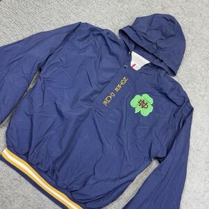 Vintage 90's Notre Dame Fighting Irish Embroidered Legends Pullover Jacket USA L